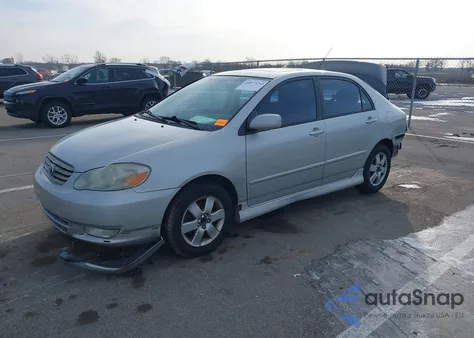 2003 Toyota Corolla S z USA, uszkodzony, nr VIN 1NXBR32E23Z082234
